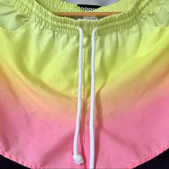 🟣 2/$10 Miniso Neon Ombre Beach Shorts - Picture 3 of 4